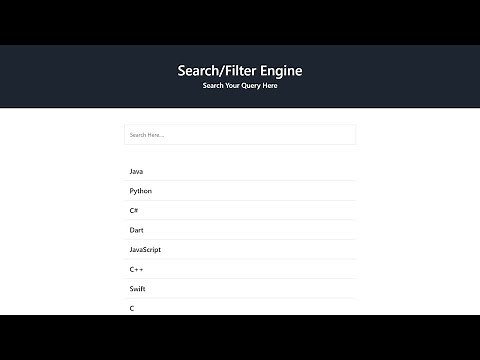 How To Create Live Search/Filter Using JavaScript