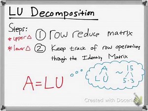 Linear Algebra: LU Decomposition Examples
