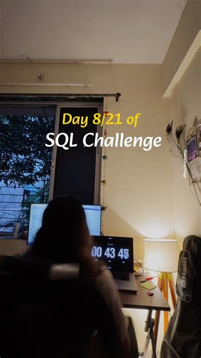 Day 8/21 SQL Challenge #shortsviral #dataanlysis #corporate #dataengineer #fypシ #hustle #learning