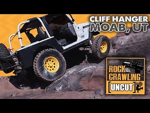 Cliffhanger in Jeep TJ on 35's | Rock Crawling Moab Utah | 2.5l with 3" lift