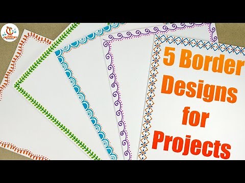 5 Easy border designs for projects | Simple border designs to draw | [New Border Designs]