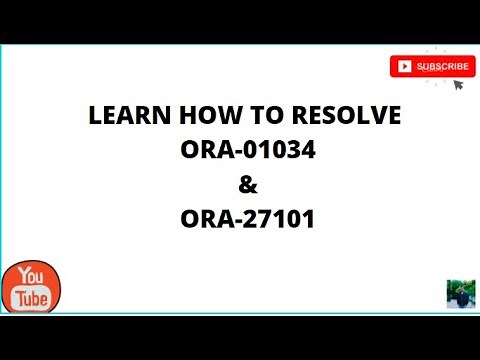 RESOLVING ORA-01034 & ORA-27101