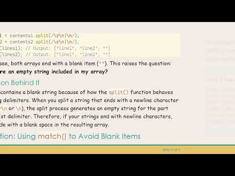 Why Am I Seeing a Blank Space in My JavaScript Split Array?