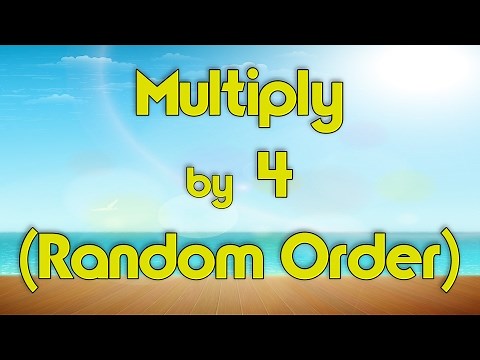 Multiply by 4 (Random Order) | Learn Multiplication | Multiply By Music | Jack Hartmann