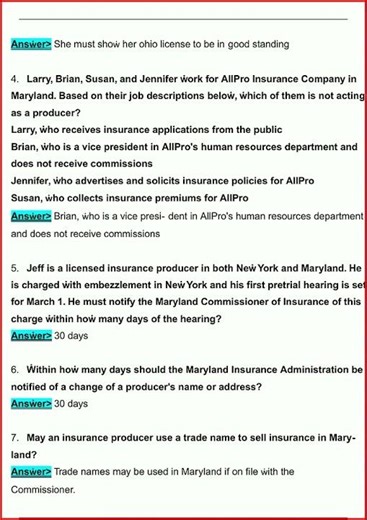 Maryland State Life And Health Insurance License Final Exam video