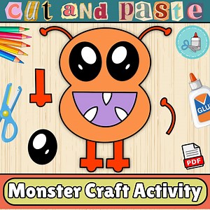 Monster Craft Alien Outer Space-bulletin Board Theme Craft Activities-cut and Paste Activity for Kids - Etsy