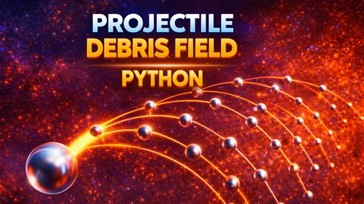 Python physics: Modeling debris from a crater explosion