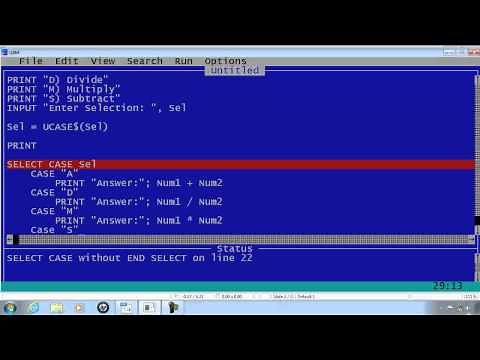 QBasic Tutorial 12 - Simple Calculator With Input Validation - QB64