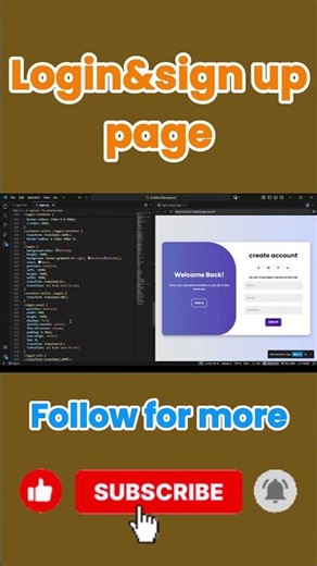 Modern Sliding Login Page using HTML, CSS & JS! 🚀#frontend #coding #loginpage