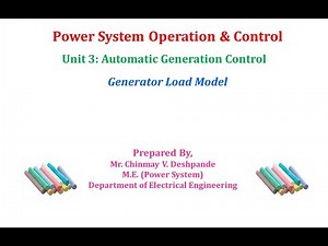 Lec 07 Automatic Generation Control Generator Load Model