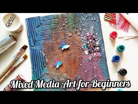 Mixed Media Texture Art - Complete Guide for Beginners / Step by Step Tutorial / Live Workshop