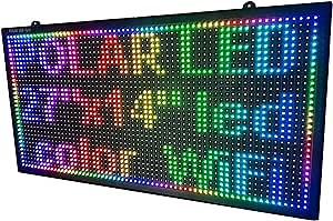 LED sign WiFi P10 27"x14" high resolution LED RGB color sign with new SMD technology. Scrolling text display, Perfect solution for advertising, programmable message board, for outdoor and indoor use