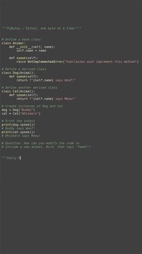 class inheritance basics #python #showcase