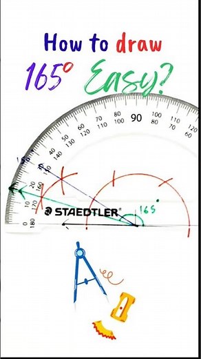 How to Draw a 165° Angle Using Just a Compass