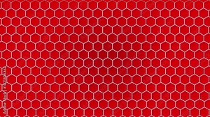 Abstract hexagons sidely moving pattern background. 3D style hexagon red texture 4K