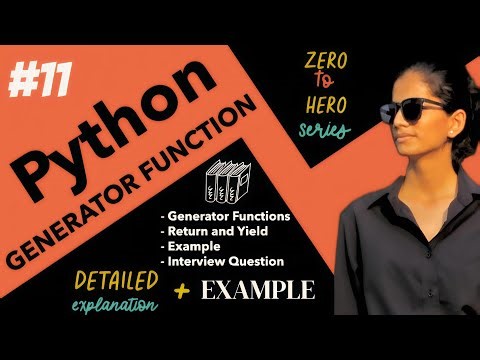 Python Generator Function|Stop Using return Learn Yield statement| Explained | Basic to Advance ✅