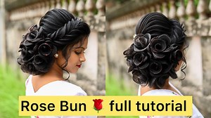 7.7K views · 384 reactions | Rose  Bun❤️ ————————— Join our next class 4 days advance hairstyles class Date - 19 20 21 22 Contact 9830518284 Next basic to advanced makeup & hairstyles master class 5 th January | Bridal makeup Artist SATHI - Contact : 9804038325 | Facebook
