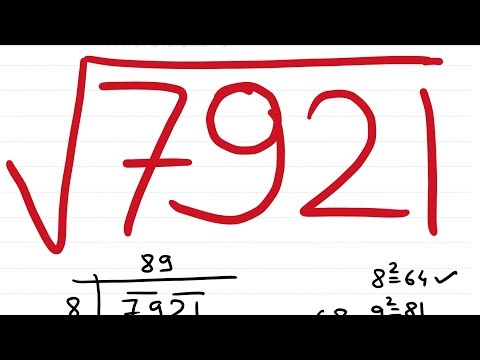 Square root of 7921 | Trick to find the square of a two digit number 89 | square and square root