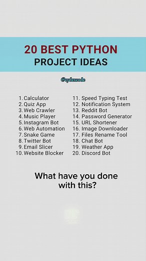 Creative Python Project Ideas for Beginners and Developers