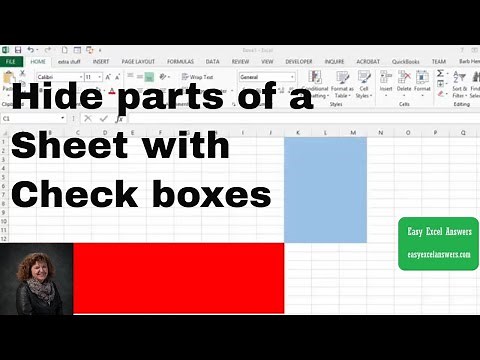 Hide parts of a Sheet with Check boxes in Excel