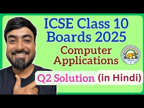 ICSE Class 10 Computer Applications 2025 Boards | Q2 Solved in Hindi | Java