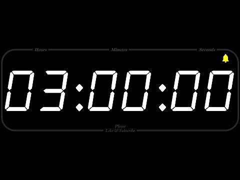 3 Hour - TIMER & ALARM - 1080p - COUNTDOWN