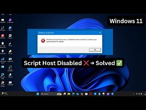 👉 Fix Windows Script Host Disabled Error in 1 Minute 🚀 | Easy PC Solution✅