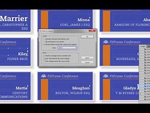 Fit Text to Frame and Data Merge 1/2