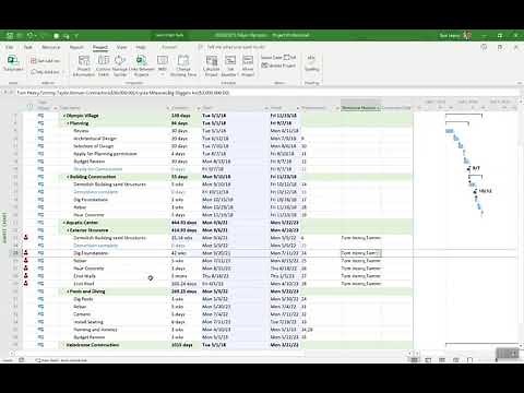 Create a Project Schedule Template in Microsoft Project