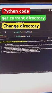 Python code get current directory and change directory path