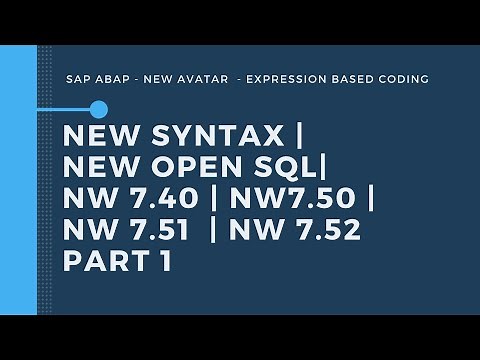 New Syntax - Part 1 | NEW OPEN SQL | Inline Declaration | Subquery | ITAB
