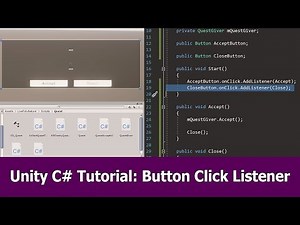 Unity Button Click Events Listener : C# Tutorial