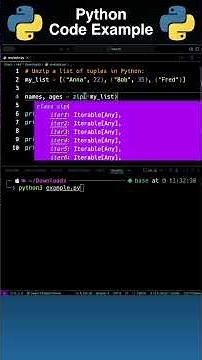 How To Unzip a List of Tuples Using Python #shorts