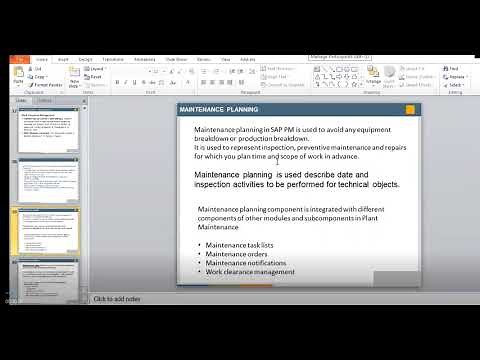 SAP PM Maintenance Planning configuration and process