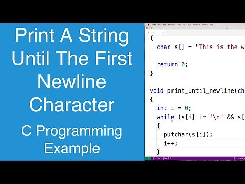 Print A String Until The First Newline Character | C Programming Example
