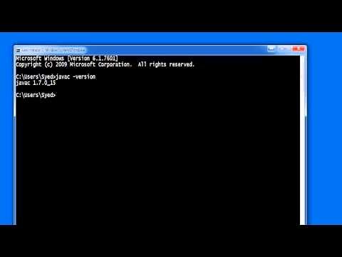 Checking Java Version on Windows 7 or XP