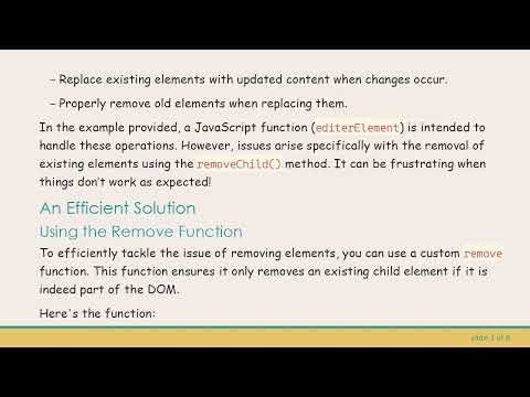 How to Create a JavaScript Function That Replaces Elements When They Change replace, remove, element