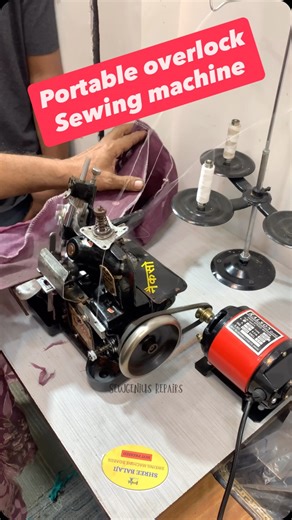 Sewgenius Repairs on Instagram: "Small Table For Overlock machine✅ Portable Overlock sewing machine😍"