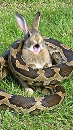 Python vs Rabbit | Giant Snake Attacks Rabbit in the Wild #animalplanet #wildlifemoments