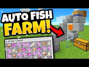 EASIEST Automatic AFK Fish Farm Tutorial - Minecraft Bedrock 1.20