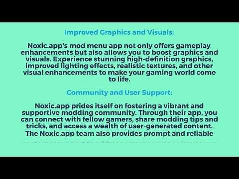 Visual Marvels: Transforming Your Gaming Experience with Noxic Mod Menu App