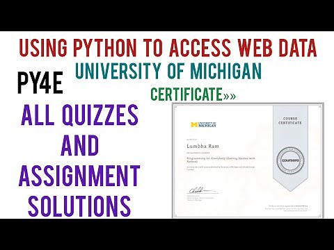 Coursera: Using Python to Access Web Data Assignment Solutions and Quiz Answers | PY4E Coursera
