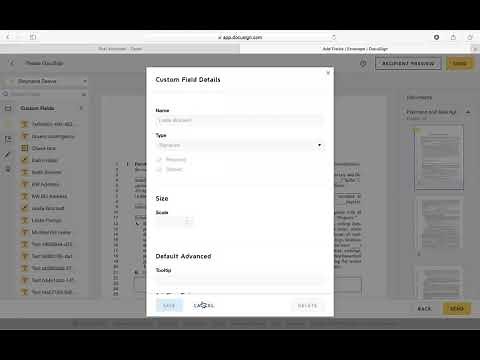 DocuSign Custom Fields