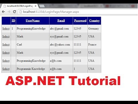 ASP.NET Tutorial 4- How to Create a Login website - Connecting Database to Registration Page