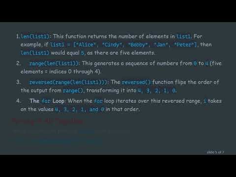 Understanding the for Loop: A Breakdown of List Functions in Python