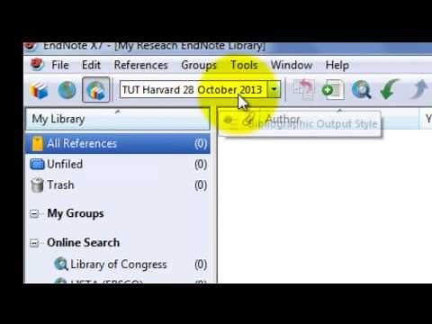 TUT - Endnote x7 - Part 1: Introduction to Endnote