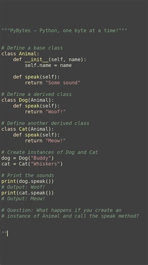 class inheritance basics #python #showcase
