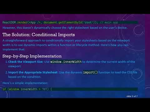 How to Properly Import CSS Files Based on Media Queries in ReactJS