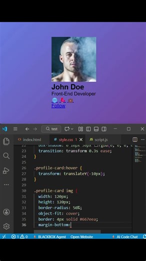 Profile Card UI | HTML | CSS