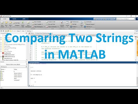 how to compare two strings in matlab | comparing two strings with strcmp function in matlab